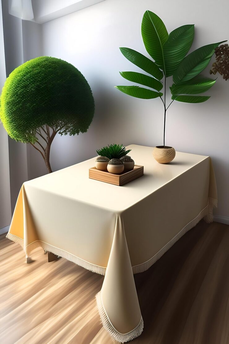 Table Covers Cloth Soft Beige Cotton Tablecloth Counter Tropical Draca by Orient Uniforms for customers in Dubai, Abu Dhabi, Sharjah, Ajman and across the UAE